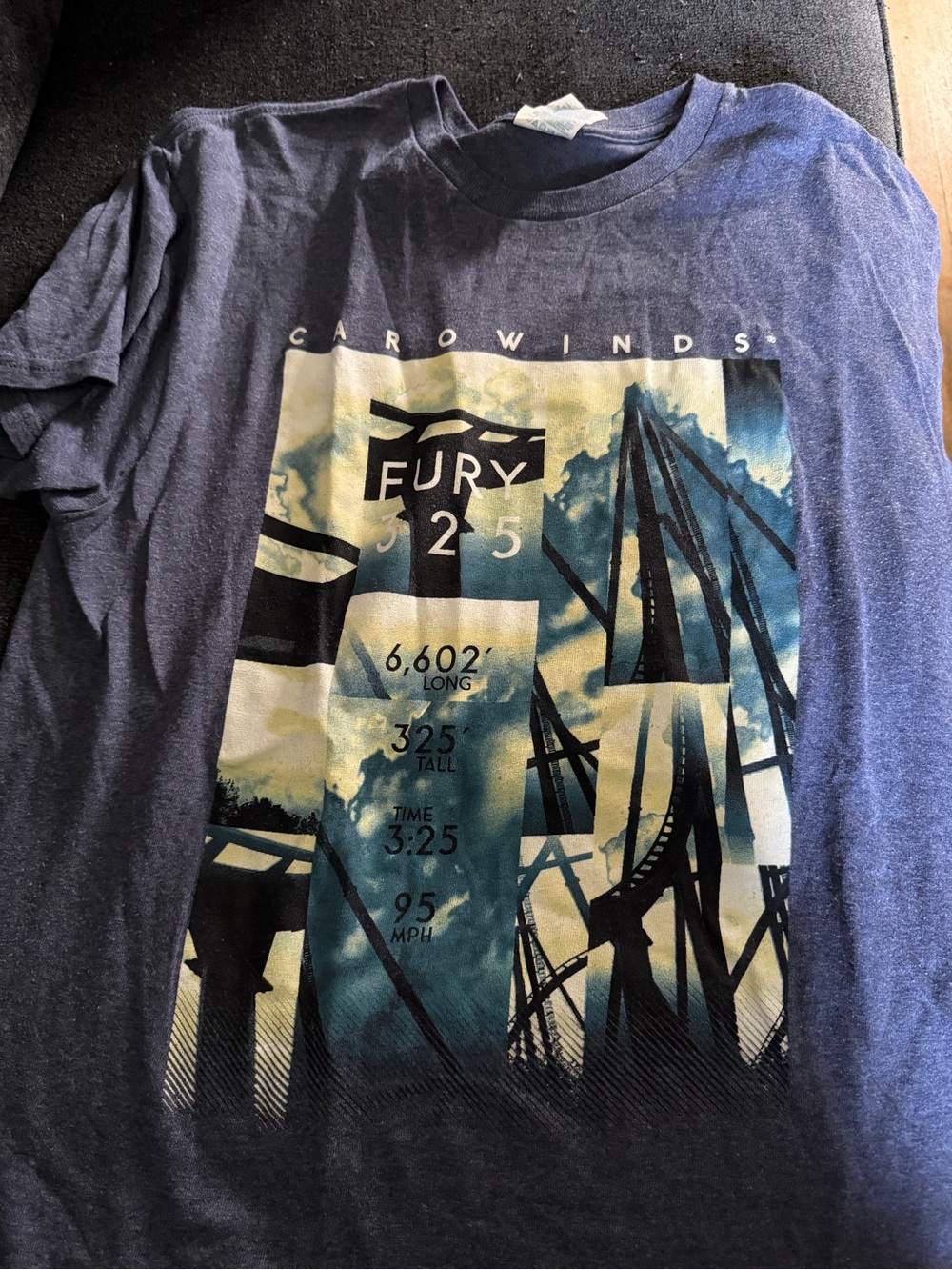 Carowinds Fury 325 Graphic T-Shirt - Navy
